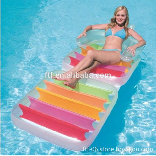 2016 New Most Popular Colorful Air Mattress Water Inflatable Floating Row